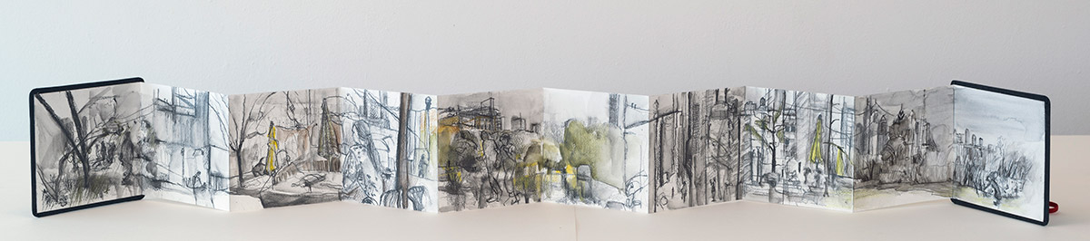 NY Philly, 2023, leporello, 21x150 cm