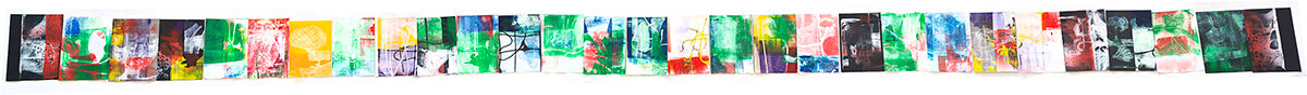 Panorama, 2026, gelliprint, 15x320 cm